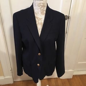 JCrew navy blazer with gold buttons